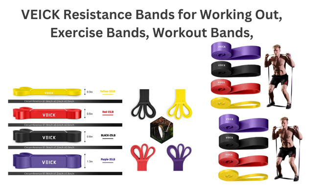 VEICK Resistance Bands for Working Out, Exercise Bands, Workout Bands, Pull Up Assistance Bands, best 2025